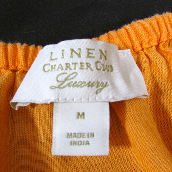 CHARTER CLUB LINEN Shirt Women's Size Medium - Picture 2 of 5